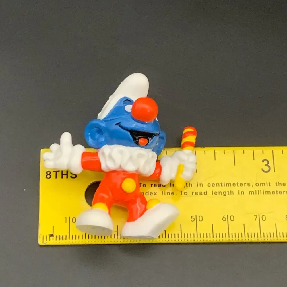 NEW Vintage 1996 The Smurfs Peyo Schleich Clown Jester Action Figure
